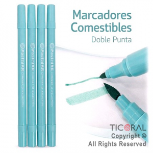 MARCADOR COMESTIBLE CELESTE PASTEL X 4